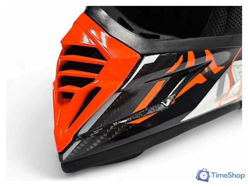 Мотошлем AIM RH855 Carbon Razor RH855R-DWR-XS (XS, белый/красный) - Изображение №7 — Интернет-магазин Time-Shop