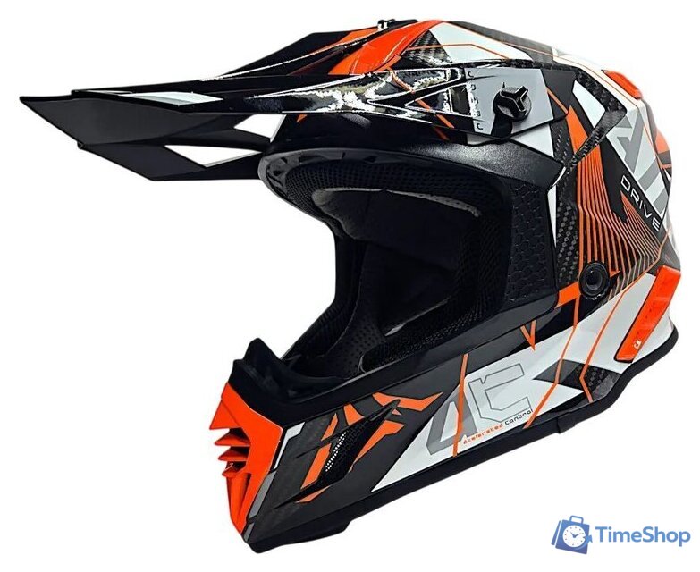 Мотошлем AIM RH855 Carbon Razor RH855R-DWR-XS (XS, белый/красный) - Изображение №1 — Интернет-магазин Time-Shop