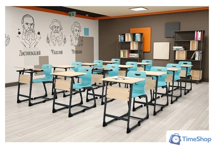 Парта Sheffilton SHT-T-TN14/5-7 (антрацит/береза) - Изображение №10 — Интернет-магазин Time-Shop