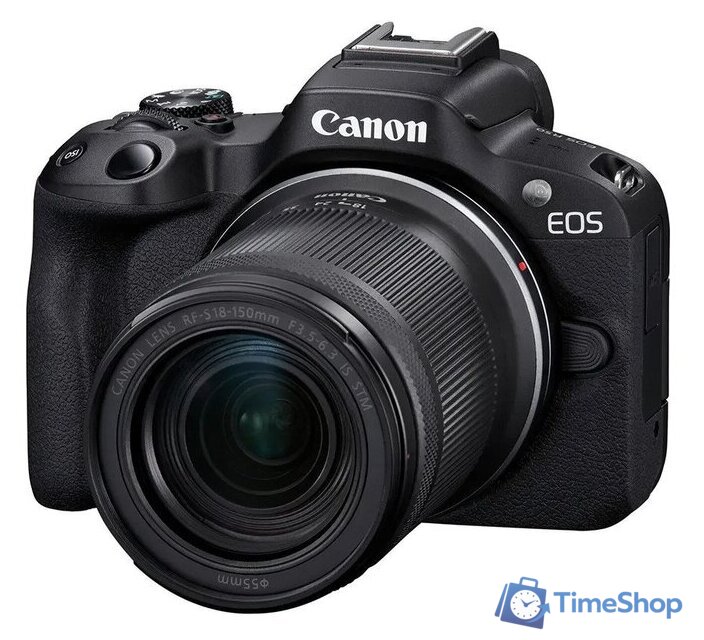 Беззеркальный фотоаппарат Canon EOS R50 Kit RF-S 18-150mm F3.5-6.3 IS STM (черный) - Изображение №1 — Интернет-магазин Time-Shop