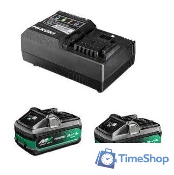 Аккумулятор с зарядным устройством Hikoki UC18YSL3 WJZ (18В/2x8 Ah + 14.4-18В) - Изображение №1 — Интернет-магазин Time-Shop