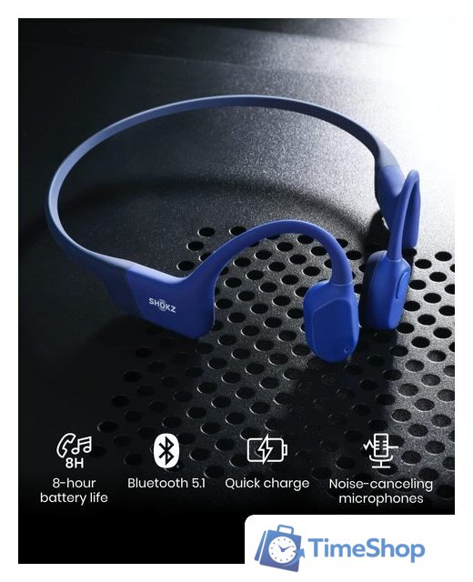 Наушники Shokz OpenRun (синий) - Изображение №6 — Интернет-магазин Time-Shop