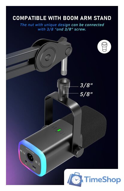 Проводной микрофон FIFINE AM8 (черный) - Изображение №13 — Интернет-магазин Time-Shop