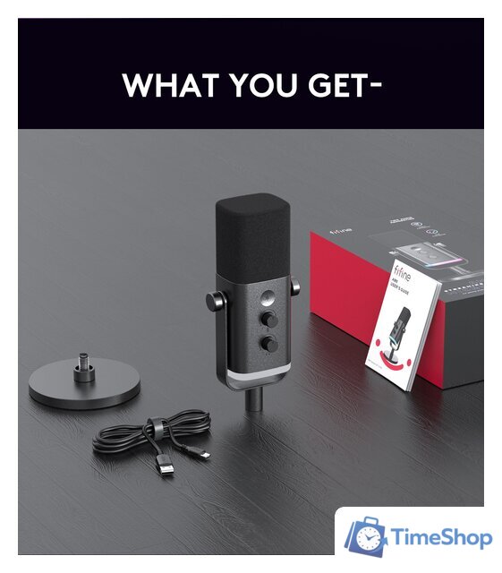 Проводной микрофон FIFINE AM8 (черный) - Изображение №14 — Интернет-магазин Time-Shop