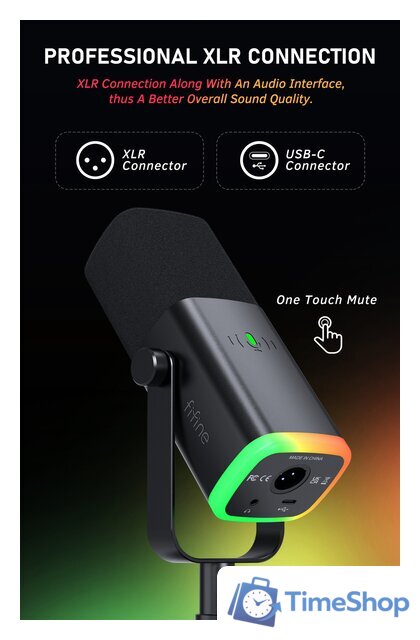 Проводной микрофон FIFINE AM8 (черный) - Изображение №10 — Интернет-магазин Time-Shop