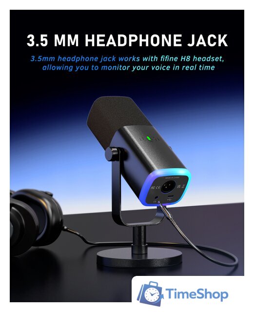 Проводной микрофон FIFINE AM8 (черный) - Изображение №9 — Интернет-магазин Time-Shop