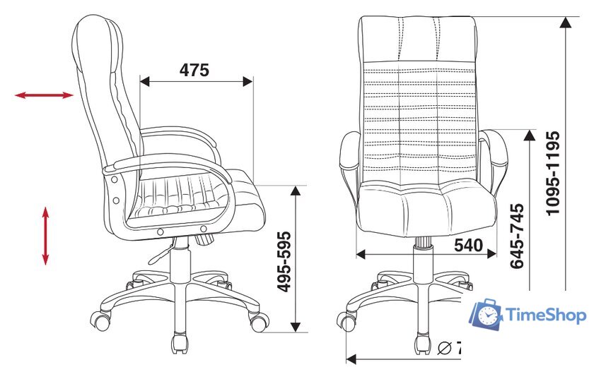 Офисное кресло Бюрократ KB-10 (черный) - Изображение №5 — Интернет-магазин Time-Shop