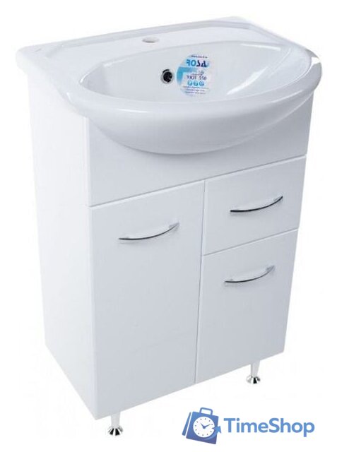  Tivoli Тумба Сити 55 462317 под умывальник Уют 55 (белый) - Изображение №1 — Интернет-магазин Time-Shop