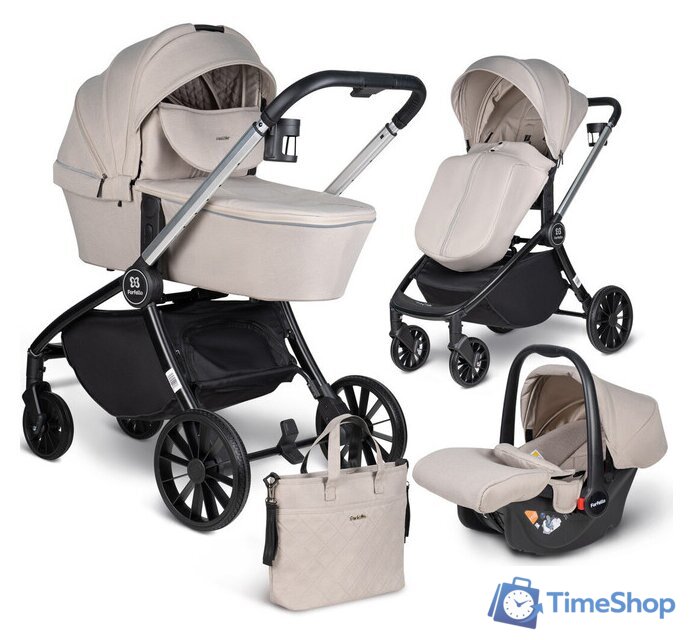 Универсальная коляска Farfello Baby Shell 2023 BBS-003 (3 в 1, кофейный) - Изображение №1 — Интернет-магазин Time-Shop
