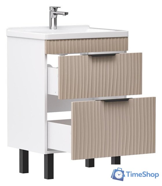  Volna Тумба под умывальник Lotty 60.2Y Миранда (латте, напольная) - Изображение №2 — Интернет-магазин Time-Shop