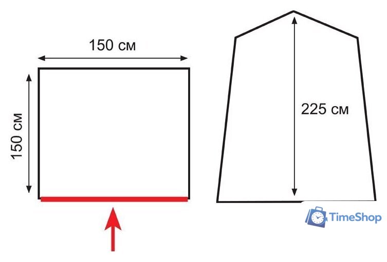 Палатка для душа и туалета Totem Privat V2 - Изображение №3 — Интернет-магазин Time-Shop
