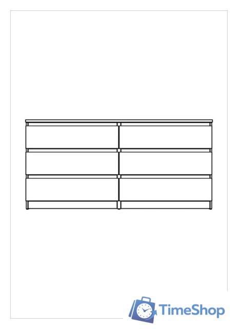 Комод Mio Tesoro Мальта 6 ящиков 160x76 2.05.02.060.3 (дуб сонома) - Изображение №4 — Интернет-магазин Time-Shop