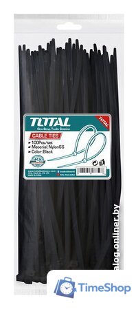 Стяжка для кабеля Total THTCTB50090 (100 шт) - Изображение №1 — Интернет-магазин Time-Shop