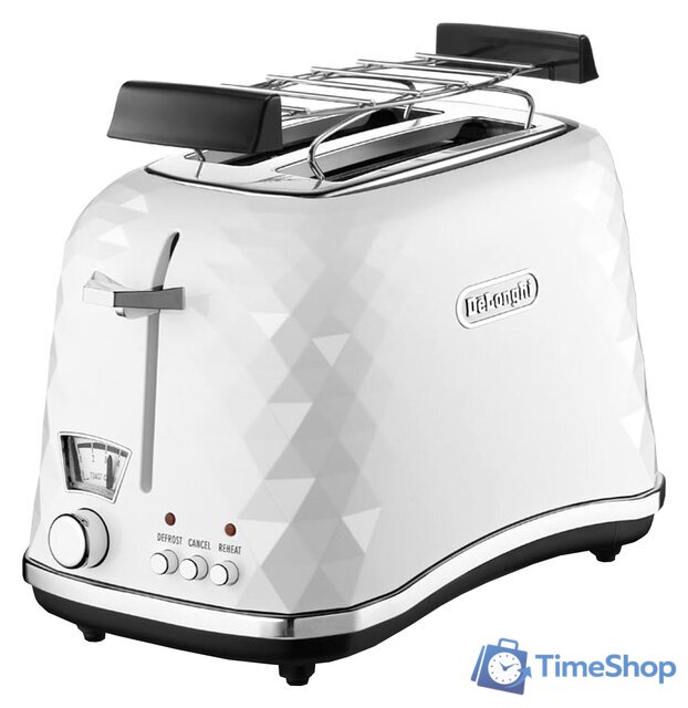 Тостер DeLonghi Brillante CTJ 2103.W - Изображение №1 — Интернет-магазин Time-Shop