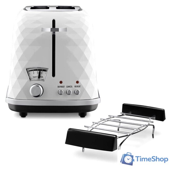 Тостер DeLonghi Brillante CTJ 2103.W - Изображение №3 — Интернет-магазин Time-Shop