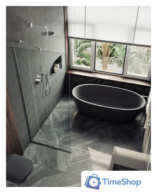 Душевая стенка MaybahGlass 195x109 MGD-677-5у (прозрачное стекло/хром матовый) - Изображение №6 — Интернет-магазин Time-Shop