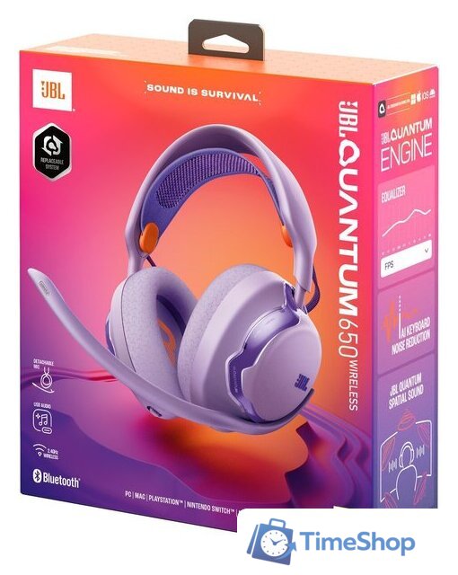 Наушники JBL Quantum 650 (фиолетовый) - Изображение №10 — Интернет-магазин Time-Shop