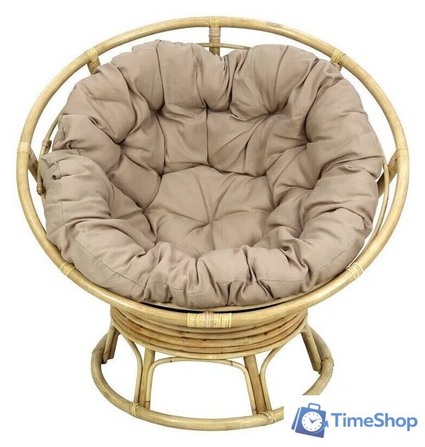 Кресло-качалка Garden Story Папасан Roker D110 вращающееся CV-18H (медовый/бежевый) - Изображение №2 — Интернет-магазин Time-Shop