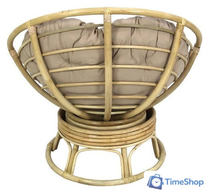 Кресло-качалка Garden Story Папасан Roker D110 вращающееся CV-18H (медовый/бежевый) - Изображение №4 — Интернет-магазин Time-Shop