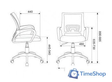 Офисное кресло Бюрократ CH-695NLT (черный/темно-серый) - Изображение №6 — Интернет-магазин Time-Shop