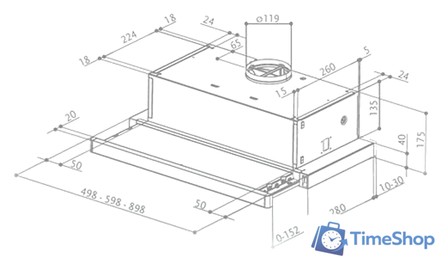 Кухонная вытяжка Faber Flox Glass BK A50 315.0567.355 - Изображение №2 — Интернет-магазин Time-Shop