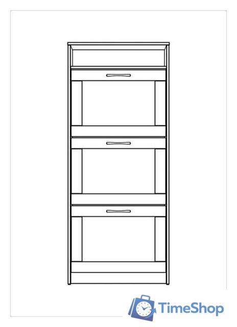 Тумба для обуви Mio Tesoro Сириус 143х60 2.02.10.440.1 (белый) - Изображение №4 — Интернет-магазин Time-Shop