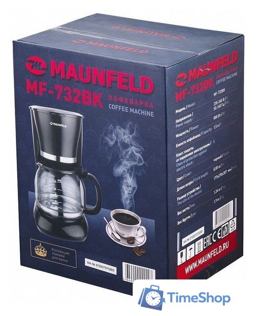 Капельная кофеварка MAUNFELD MF-732BK - Изображение №9 — Интернет-магазин Time-Shop