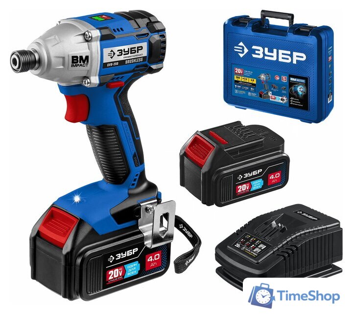 Винтоверт Зубр Профессионал GVB-250-42 (с 2-мя АКБ 4 Ач, кейс) - Изображение №1 — Интернет-магазин Time-Shop