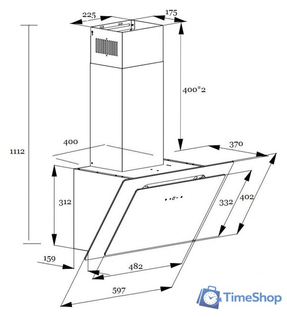 Кухонная вытяжка Schtoff Spirit RR 60 (белый) - Изображение №2 — Интернет-магазин Time-Shop