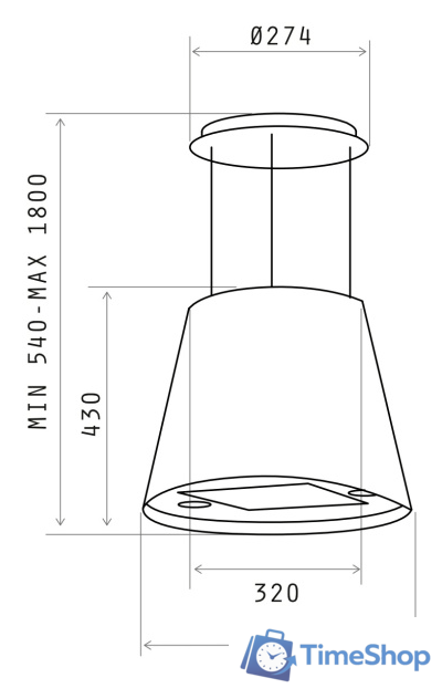 Кухонная вытяжка Elica Juno IX/F/50 [PRF0071970] - Изображение №3 — Интернет-магазин Time-Shop