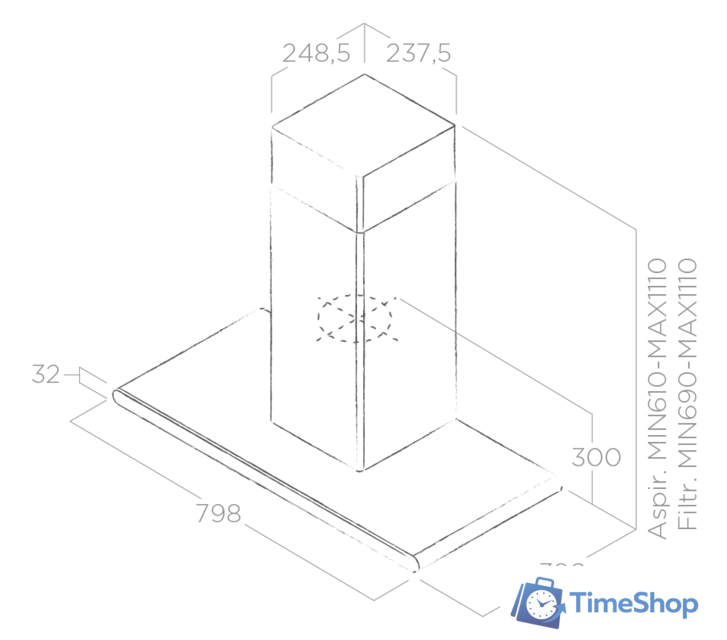 Кухонная вытяжка Elica Galaxy BLIX/A/80 PRF0008948B - Изображение №4 — Интернет-магазин Time-Shop
