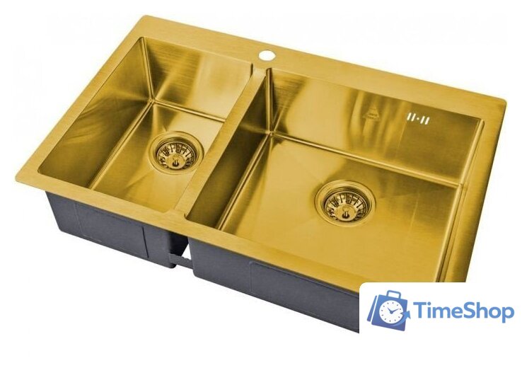 Кухонная мойка ZorG SH 78-2-51-R Bronze - Изображение №1 — Интернет-магазин Time-Shop