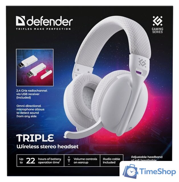 Наушники Defender Triple (белый) - Изображение №10 — Интернет-магазин Time-Shop