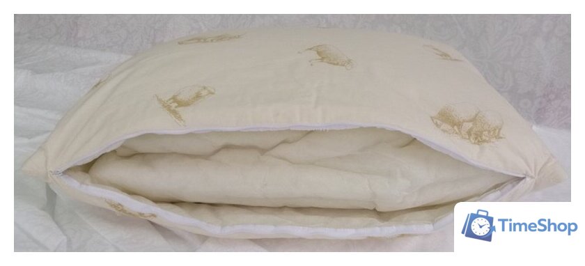 Спальная подушка Delford Шерсть Стандарт ПВХ 2ШХ-УП22 (48x68) - Изображение №3 — Интернет-магазин Time-Shop