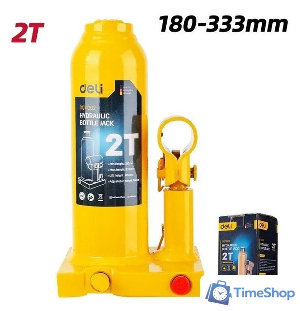 Бутылочный домкрат Deli DQ71002 2т - Изображение №1 — Интернет-магазин Time-Shop