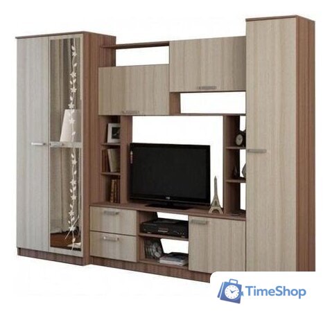 Стенка Стендмебель Марта-М (ясень шимо светлый/ясень шимо темный) - Изображение №1 — Интернет-магазин Time-Shop