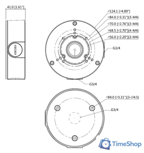 Крепление для камер видеонаблюдения Dahua DH-PFA130-E - Изображение №9 — Интернет-магазин Time-Shop