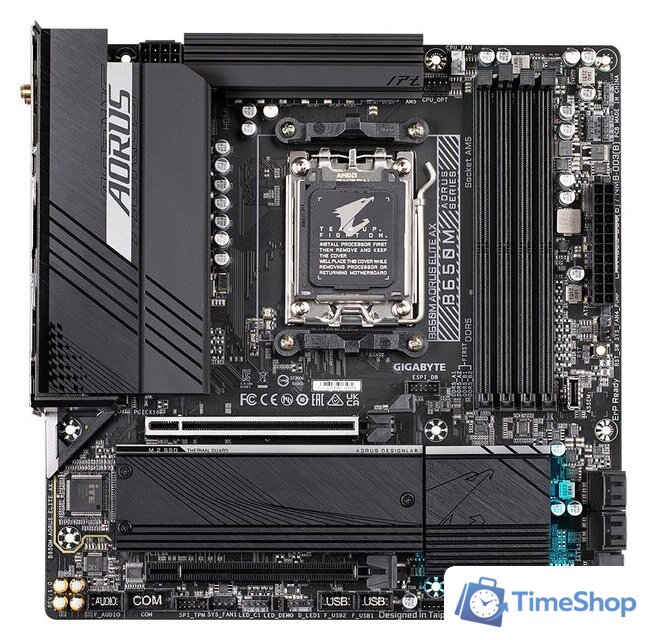Материнская плата Gigabyte B650M Aorus Elite AX (rev. 1.0) - Изображение №1 — Интернет-магазин Time-Shop