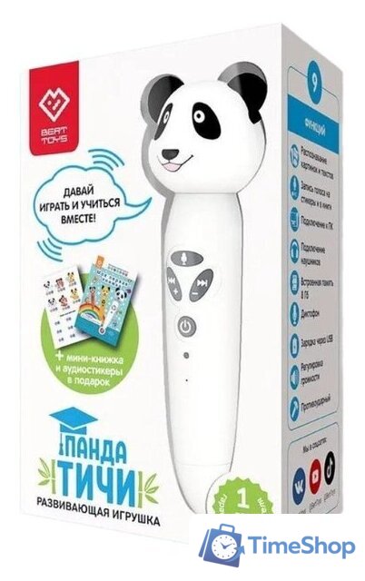 Интерактивная игрушка Bert Toys Панда Тичи 4630017947362 (белый) - Изображение №1 — Интернет-магазин Time-Shop