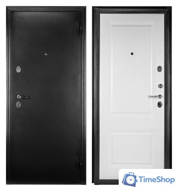 Металлическая дверь Guard Классика MG60 87х205 правая (черное серебро/белый ясень) - Изображение №1 — Интернет-магазин Time-Shop