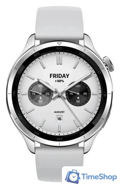 Умные часы Xiaomi Watch S4 (серебристый, международная версия) - Изображение №2 — Интернет-магазин Time-Shop