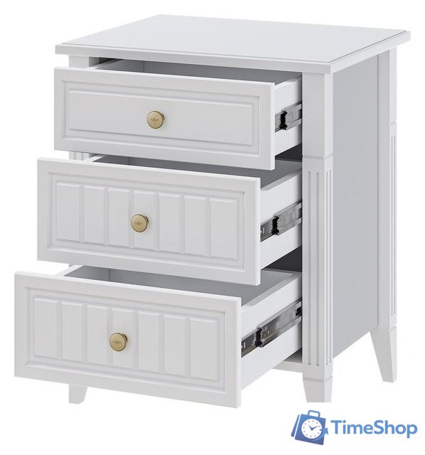 Комоды, тумбы Bravo Мебель Мэгги (белый снег/лак белый) - Изображение №2 — Интернет-магазин Time-Shop