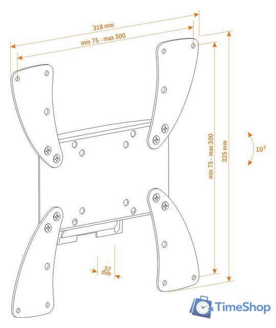 Кронштейн для телевизора Holder LCDS-5058 - Изображение №2 — Интернет-магазин Time-Shop