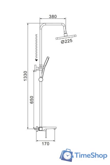 Душевая система  Shevanik S9736 - Изображение №31 — Интернет-магазин Time-Shop
