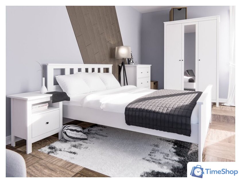 Кровать Mio Tesoro Сага 160x200 2.08.04.070.1 (белый) - Изображение №2 — Интернет-магазин Time-Shop