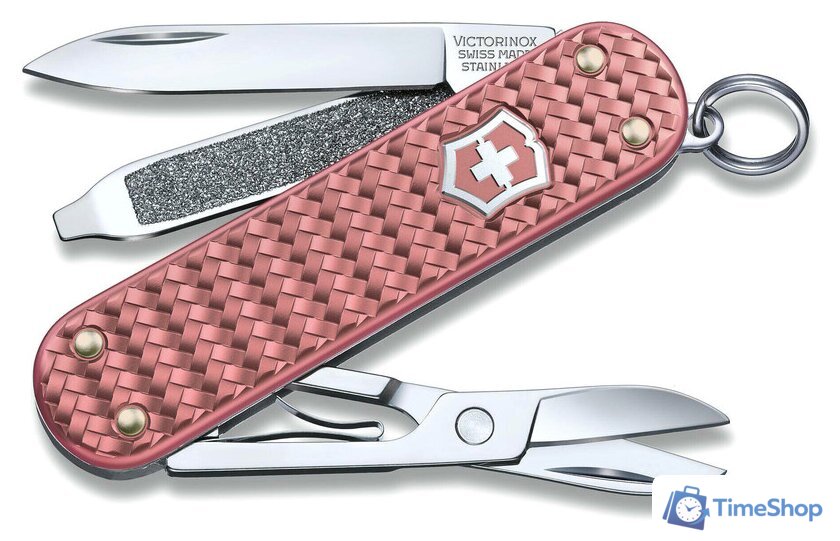 Нож-брелок Victorinox Classic Precious Alox 0.6221.405G (розовый) - Изображение №1 — Интернет-магазин Time-Shop