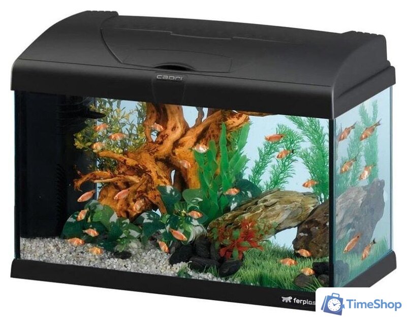 Аквариумный набор Ferplast Capri 50 Led 40 л (черный) - Изображение №1 — Интернет-магазин Time-Shop