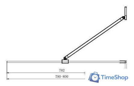 Стеклянная шторка для ванны Ambassador Bath Screens 16041209 80 - Изображение №6 — Интернет-магазин Time-Shop