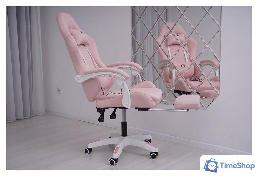 Игровое (геймерское) кресло Calviano 1584 (ткань, розовый) - Изображение №11 — Интернет-магазин Time-Shop