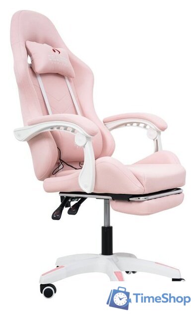 Игровое (геймерское) кресло Calviano 1584 (ткань, розовый) - Изображение №7 — Интернет-магазин Time-Shop